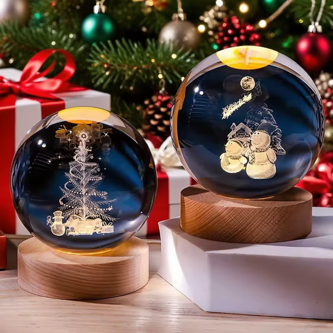 Christmas 3D Crystal Ball Lamp