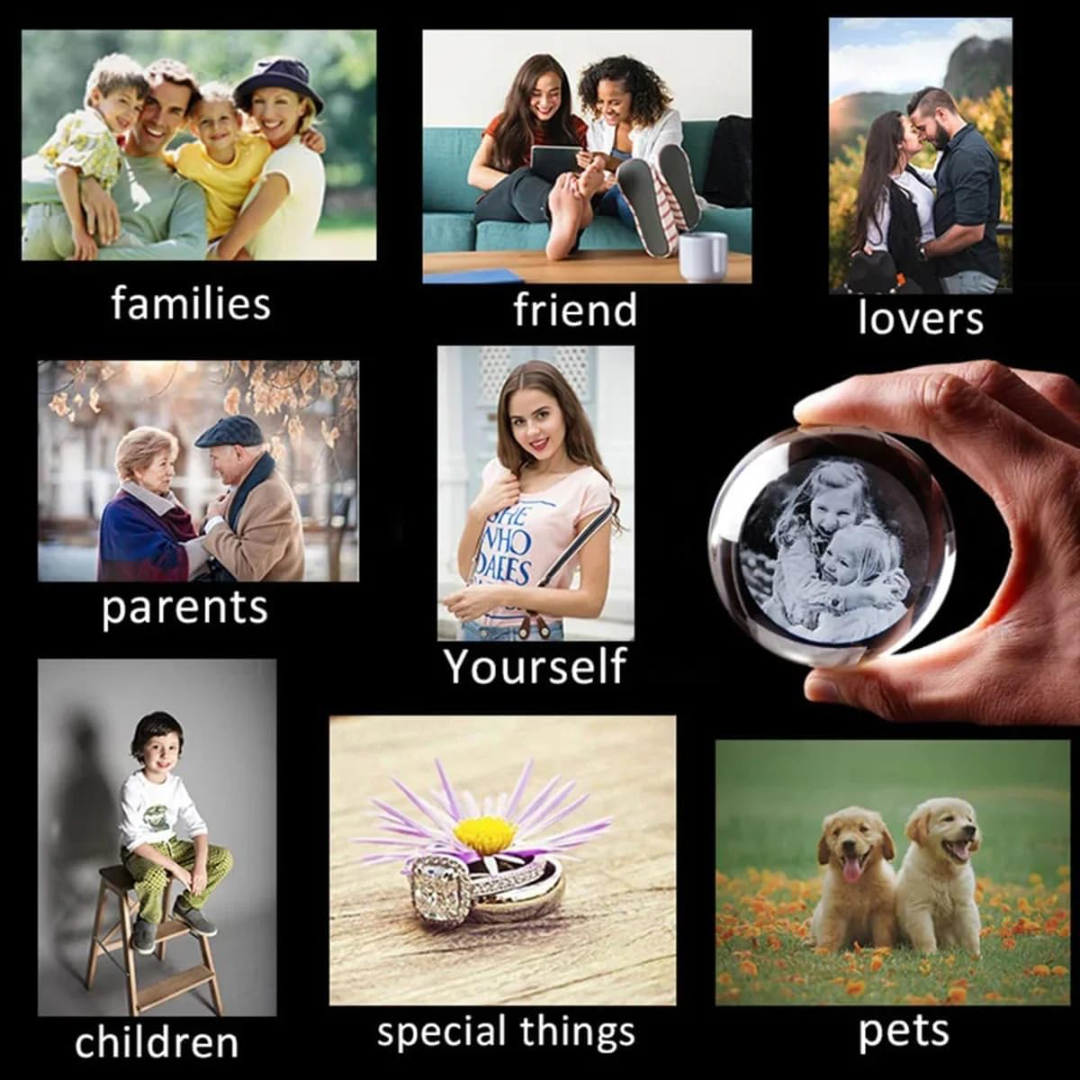 Custom Photo Crystal Ball Lamp