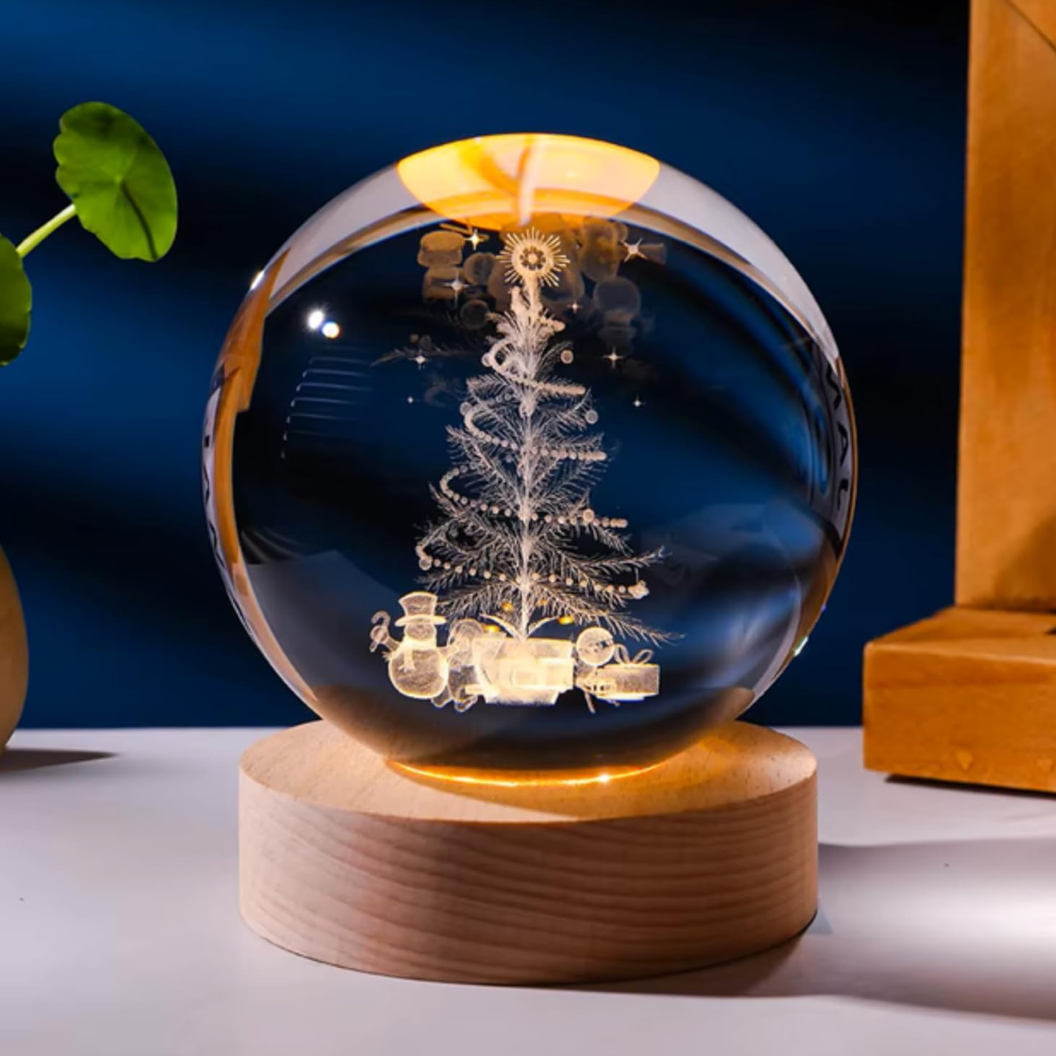 Christmas 3D Crystal Ball Lamp
