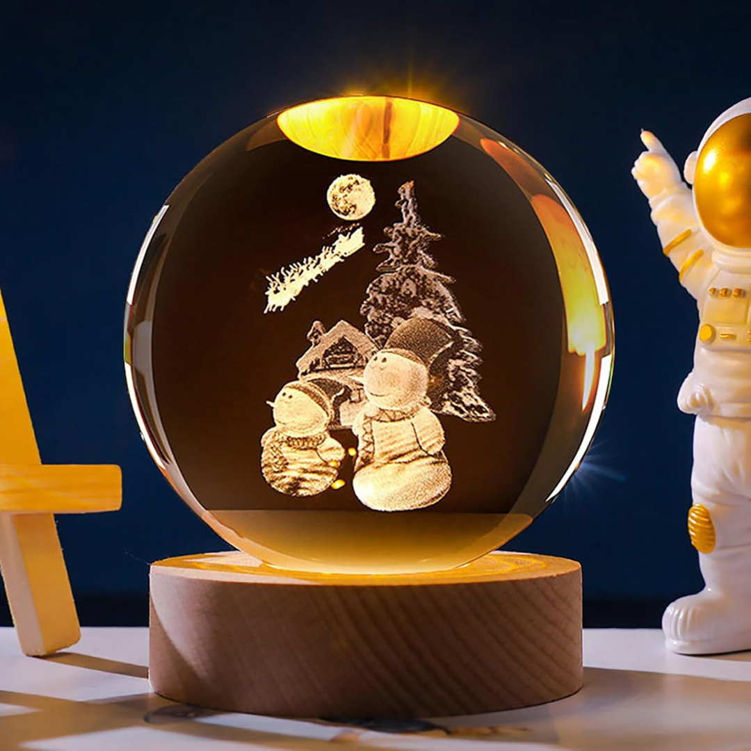 Christmas 3D Crystal Ball Lamp