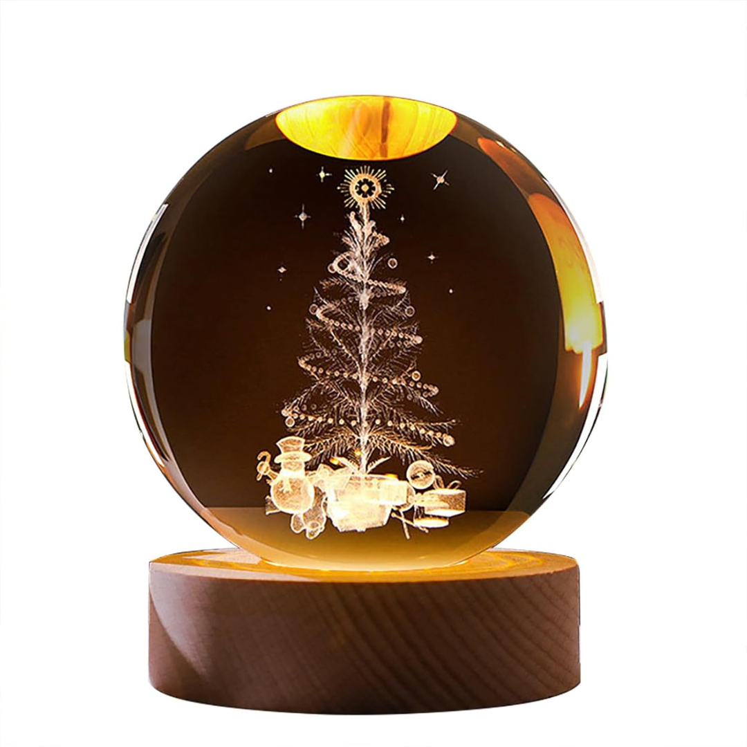 Christmas 3D Crystal Ball Lamp
