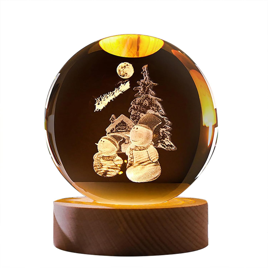 Christmas 3D Crystal Ball Lamp